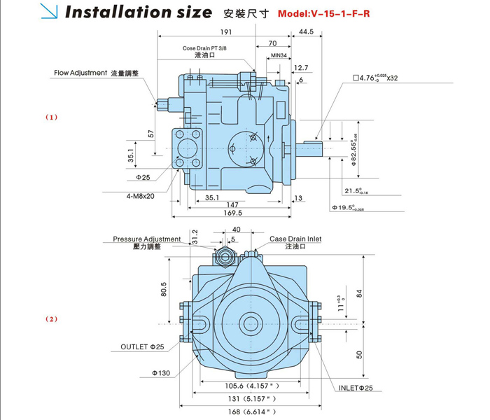 变量柱塞泵尺寸