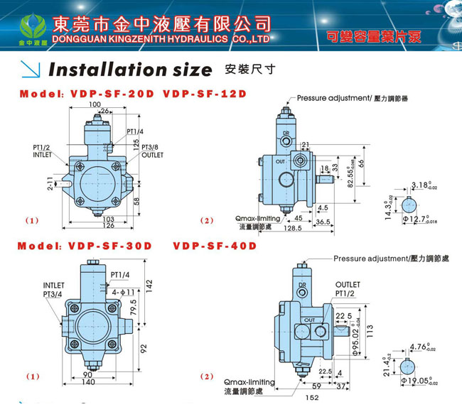 变量叶片泵|散热叶片泵安装尺寸
