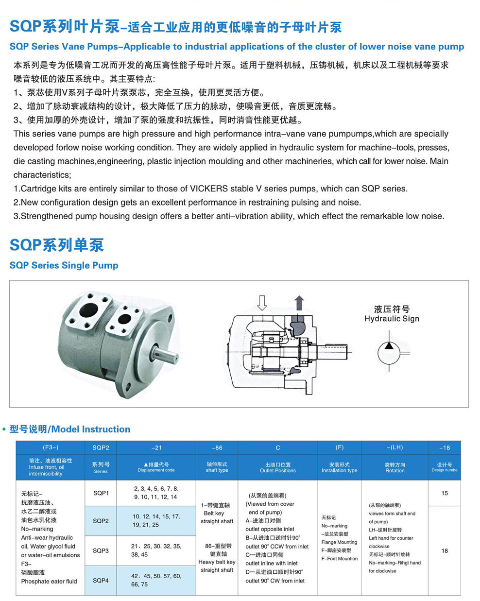 金中液压：SQP叶片泵，SQP双联叶片泵, 13925580728  